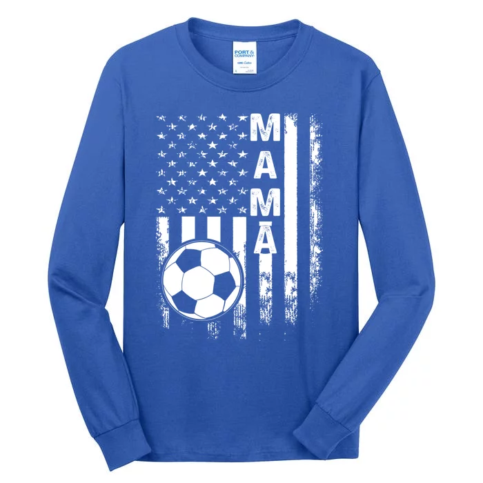 Soccer Mama American Flag Vintage Christmas Xmas Cute Gift Tall Long Sleeve T-Shirt