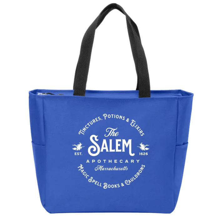 Salem Massachusetts Apothecary Vintage Salem Est 1626 Witch Great Gift Zip Tote Bag