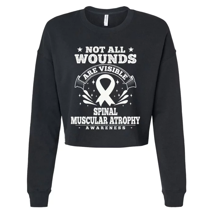 Spinal Muscular Atrophy Warriors SMA Awareness Cropped Pullover Crew