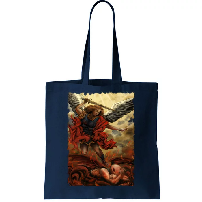 Saint Michael ArchAngel Painting Tote Bag