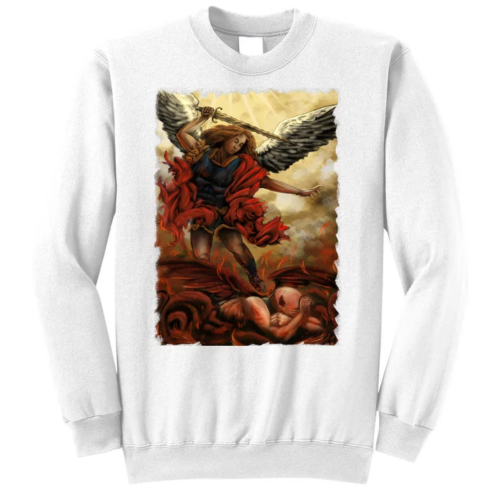 Saint Michael ArchAngel Painting Sweatshirt