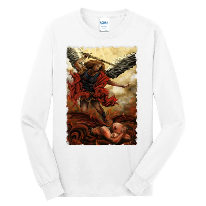 Saint Michael ArchAngel Painting Tall Long Sleeve T-Shirt