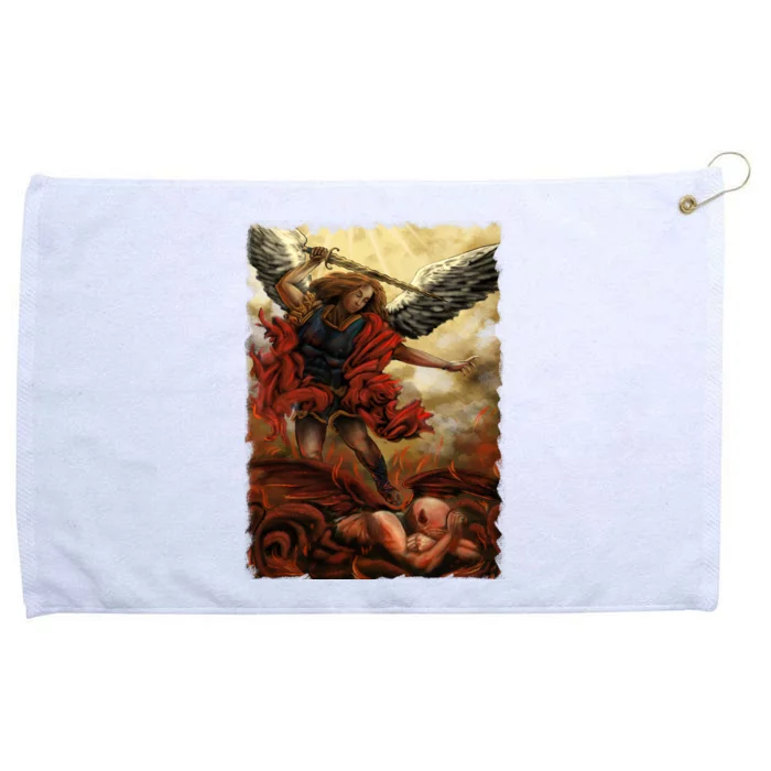 Saint Michael ArchAngel Painting Grommeted Golf Towel