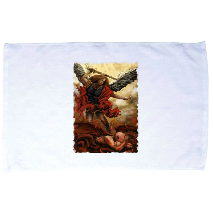 Saint Michael ArchAngel Painting Microfiber Hand Towel