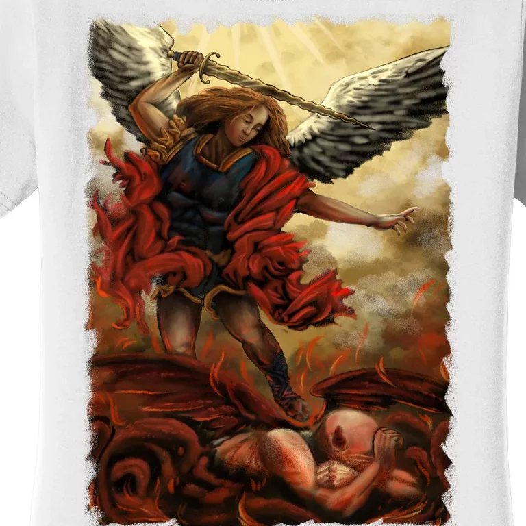 Saint Michael ArchAngel Painting Women's T-Shirt