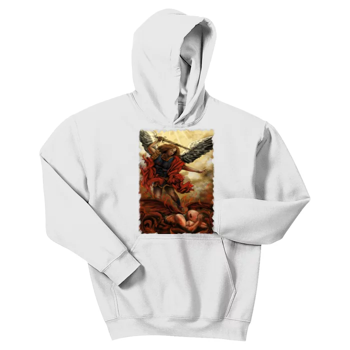 Saint Michael ArchAngel Painting Kids Hoodie