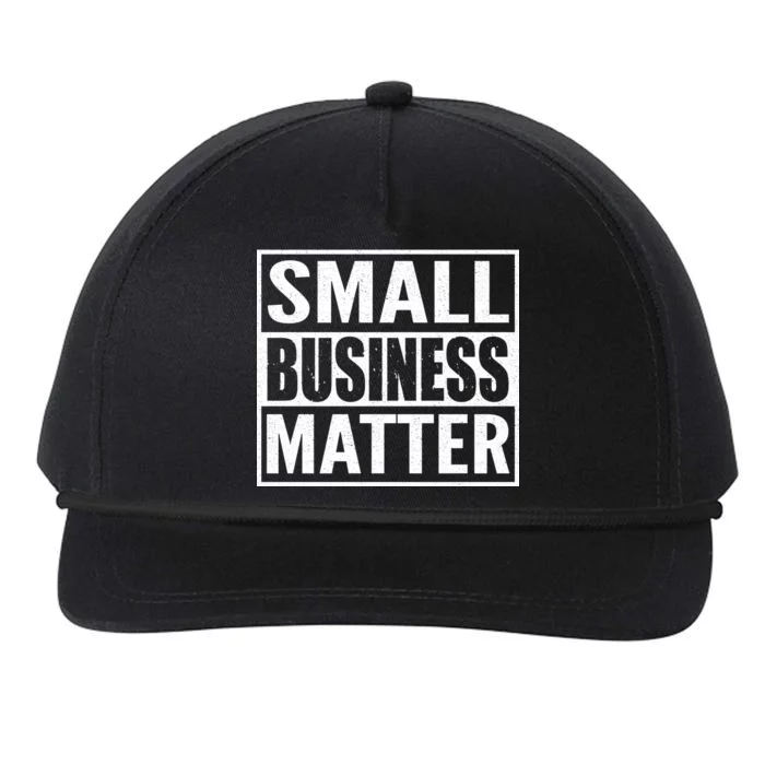 Small Business Matter Snapback Five-Panel Rope Hat