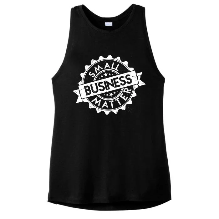 Small Business Matter Stamp Emblem Ladies Tri-Blend Wicking Tank