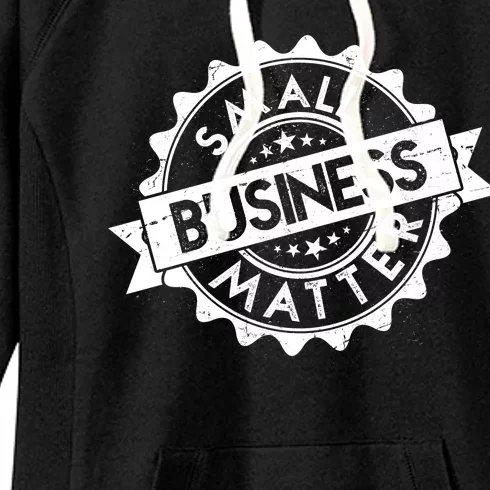 Small Business Matter Stamp Emblem Women's Fleece Hoodie