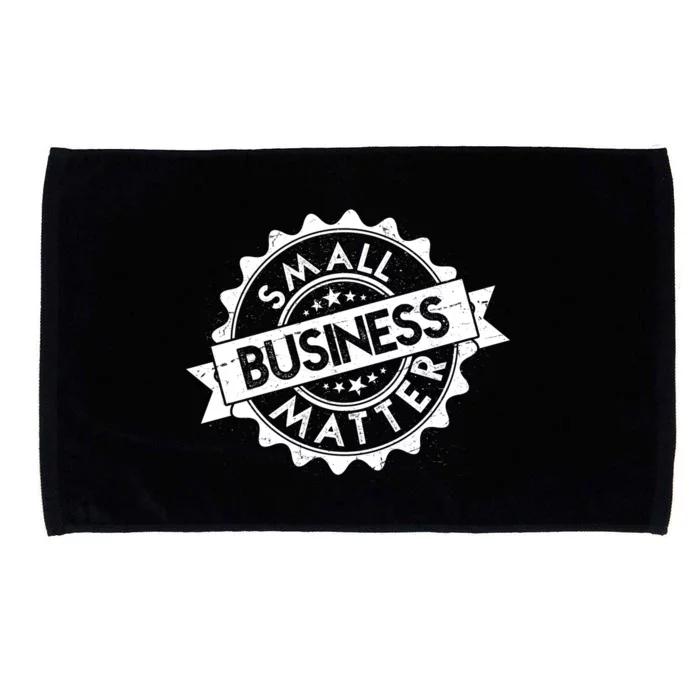 Small Business Matter Stamp Emblem Microfiber Hand Towel