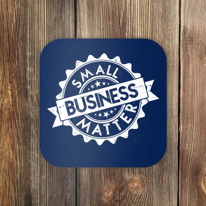 Small Business Matter Stamp Emblem Coaster