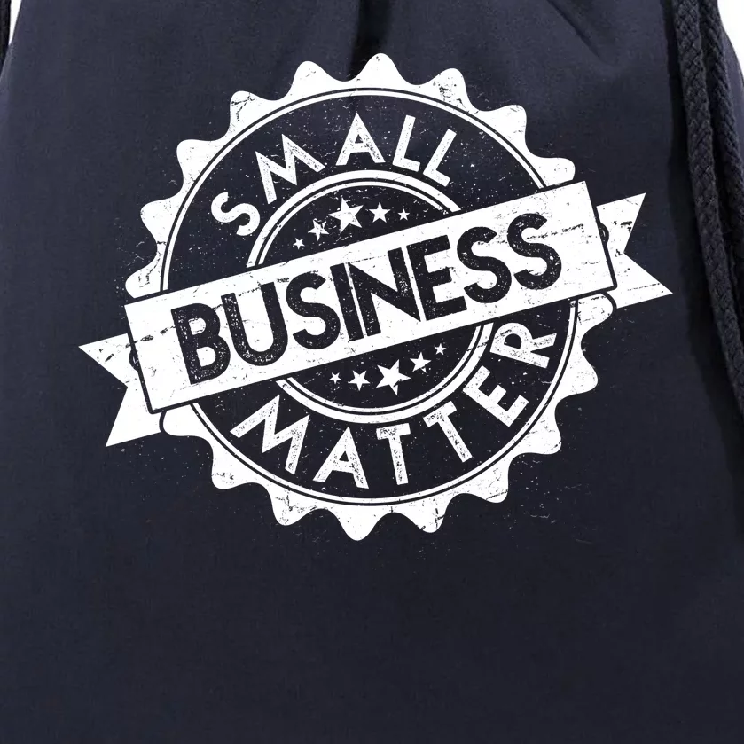 Small Business Matter Stamp Emblem Drawstring Bag