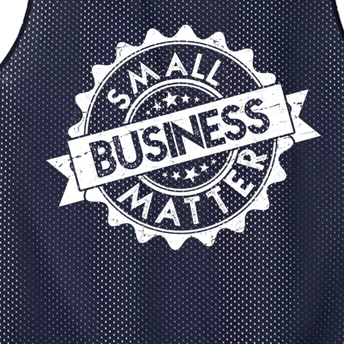 Small Business Matter Stamp Emblem Mesh Reversible Basketball Jersey Tank