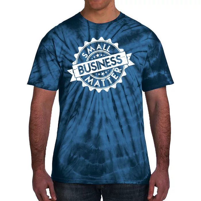 Small Business Matter Stamp Emblem Tie-Dye T-Shirt