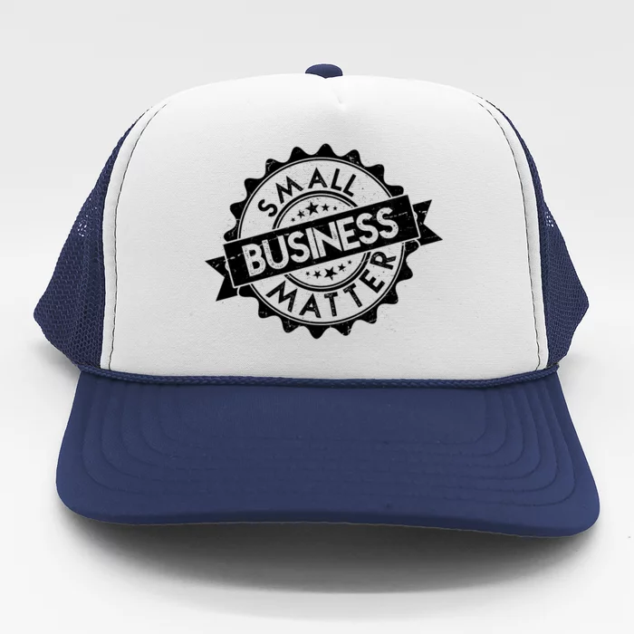 Small Business Matter Stamp Emblem Trucker Hat