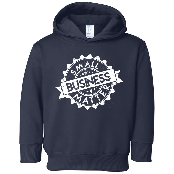 Small Business Matter Stamp Emblem Toddler Hoodie