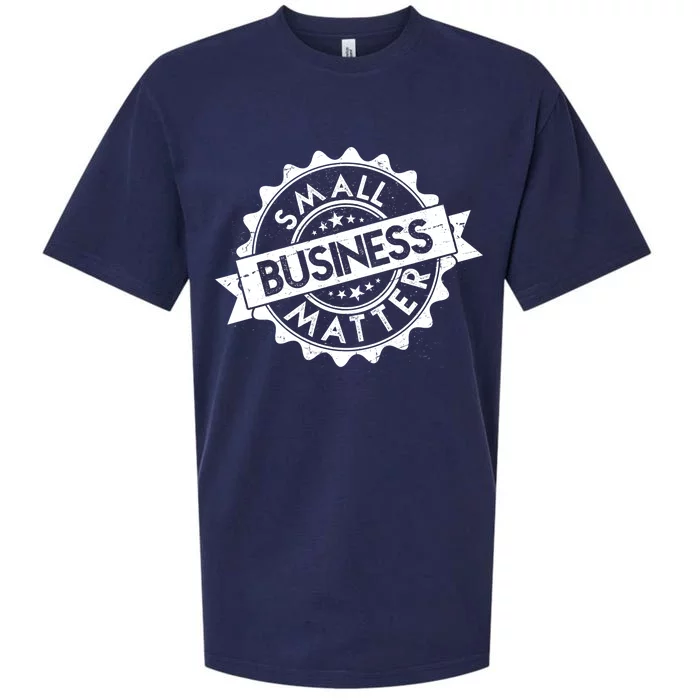 Small Business Matter Stamp Emblem Sueded Cloud Jersey T-Shirt