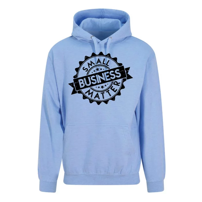 Small Business Matter Stamp Emblem Unisex Surf Hoodie