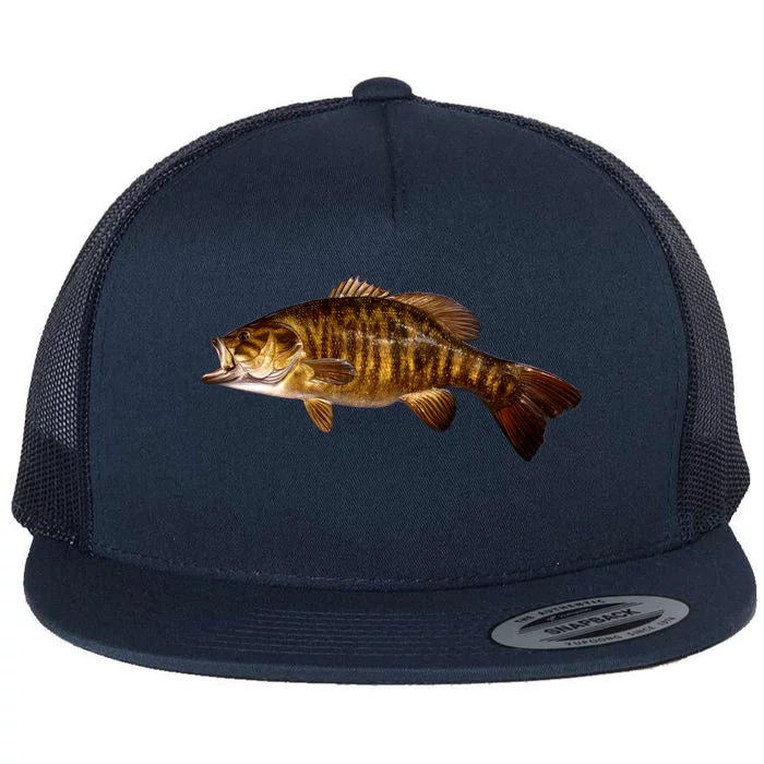 Smallmouth Leap Flat Bill Trucker Hat