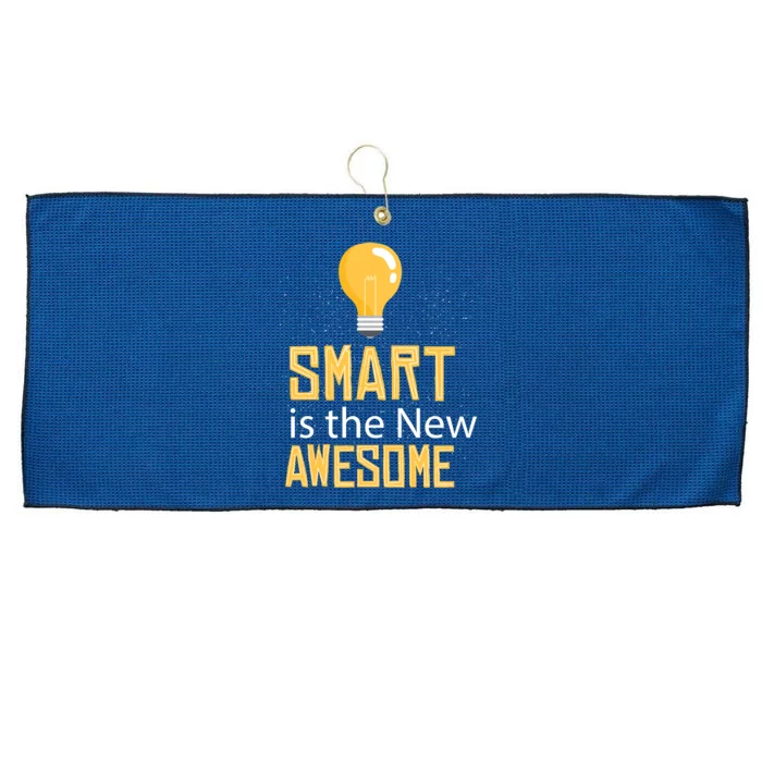 Smart Is Awesome Large Microfiber Waffle Golf Towel