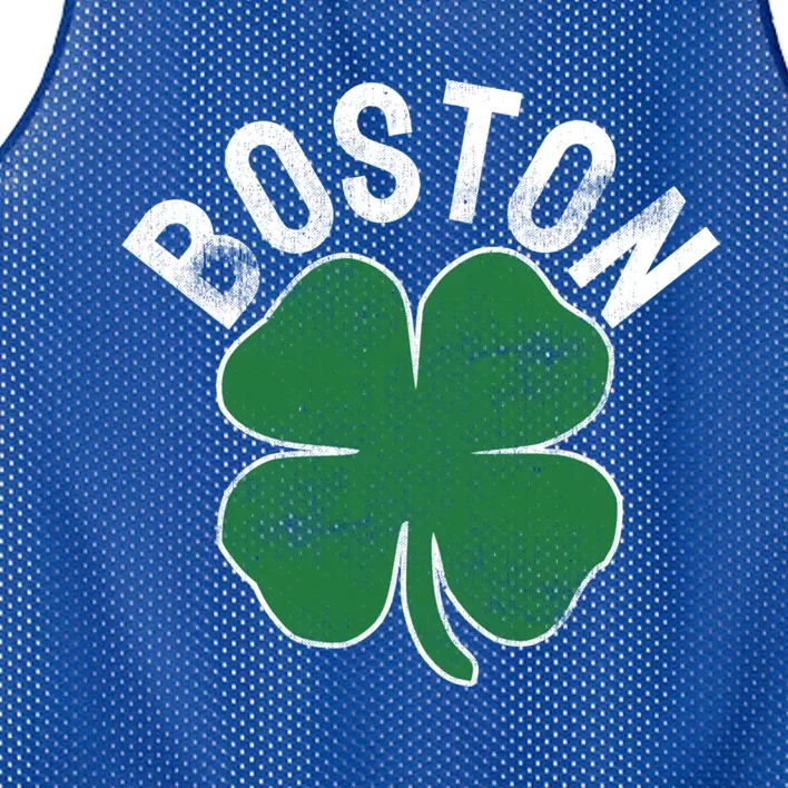 Shamrock Massachusetts Boston St Patricks Day Irish Green Gift Mesh Reversible Basketball Jersey Tank