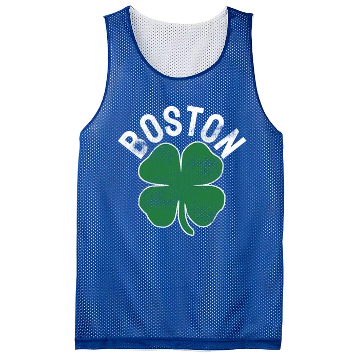 Shamrock Massachusetts Boston St Patricks Day Irish Green Gift Mesh Reversible Basketball Jersey Tank