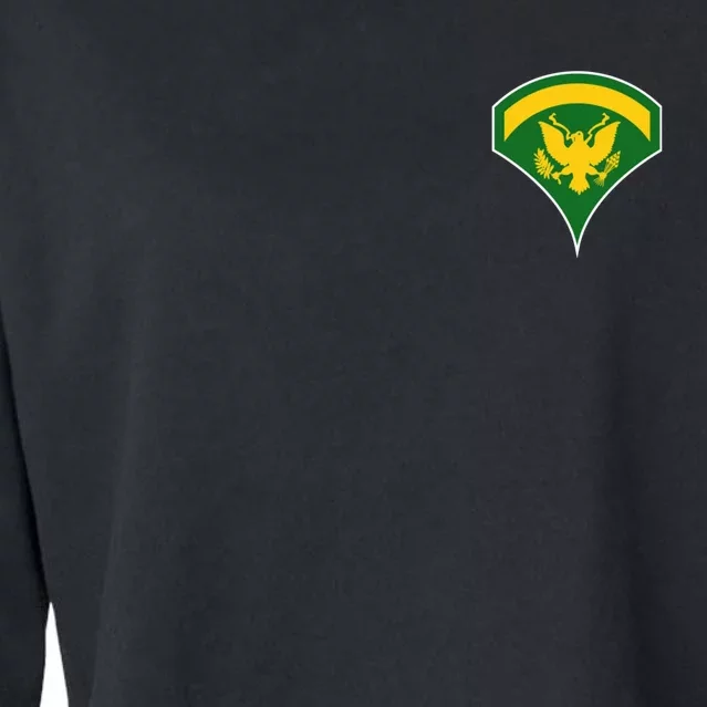 Specialist Military Badge Cropped Pullover Crew