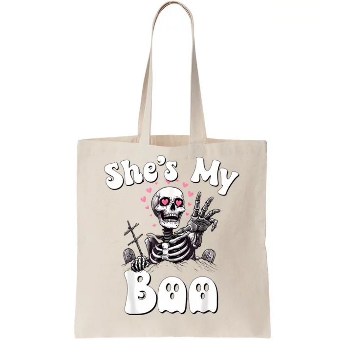 SheS My Boo Matching Halloween Pajama Couples HeS My Boo Tote Bag