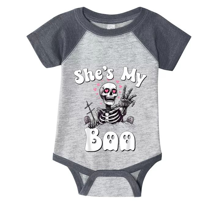 SheS My Boo Matching Halloween Pajama Couples HeS My Boo Infant Baby Jersey Bodysuit