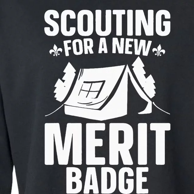 Scouting Merit Badge Wilderness Uniform Nature Scout Cropped Pullover Crew