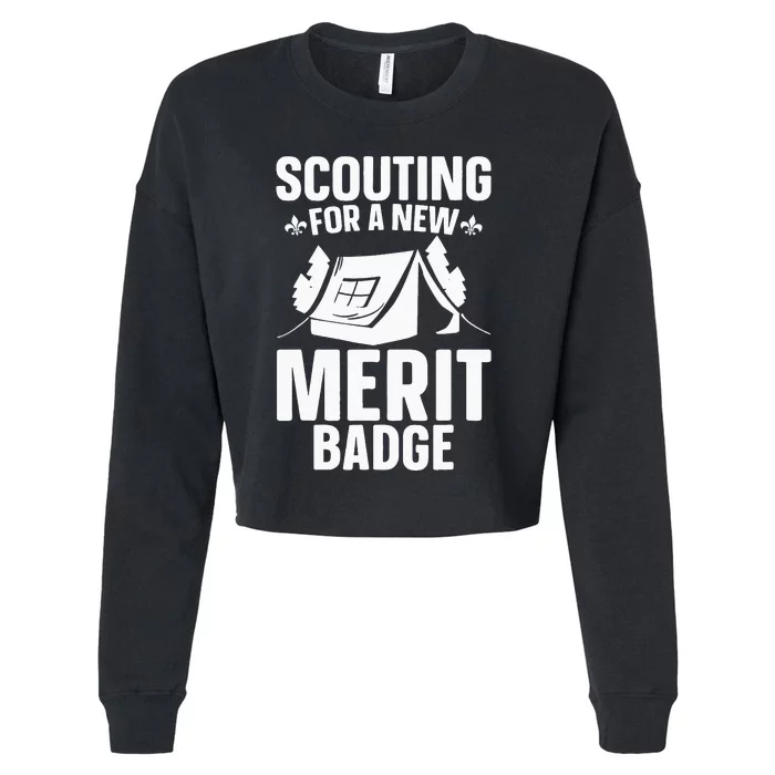 Scouting Merit Badge Wilderness Uniform Nature Scout Cropped Pullover Crew