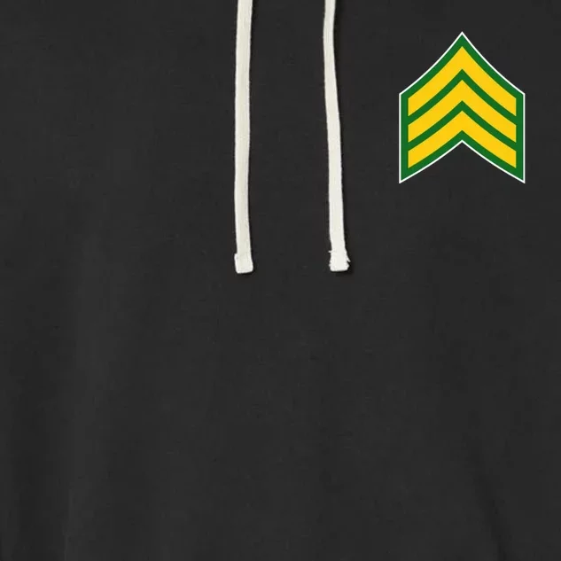 Sergeant Military Badge Garment-Dyed Fleece Hoodie