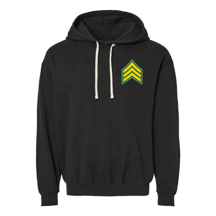 Sergeant Military Badge Garment-Dyed Fleece Hoodie