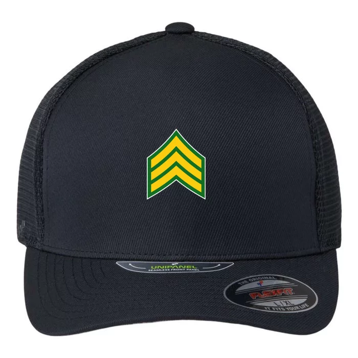 Sergeant Military Badge Flexfit Unipanel Trucker Cap