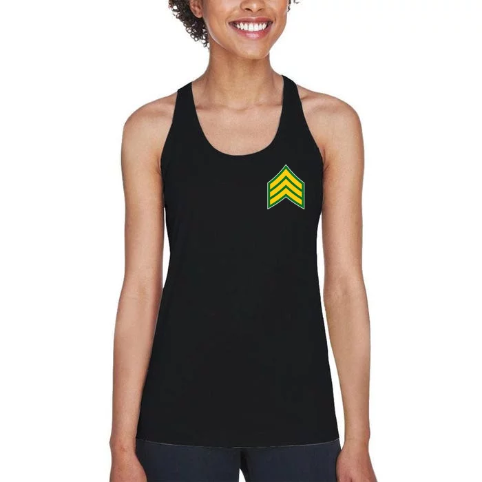 Sergeant Military Badge Women's Racerback Tank