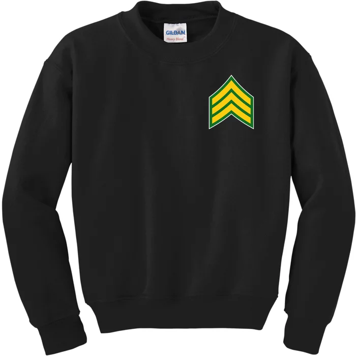 Sergeant Military Badge Kids Sweatshirt