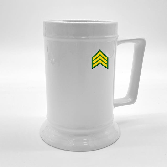 Sergeant Military Badge Front & Back Beer Stein