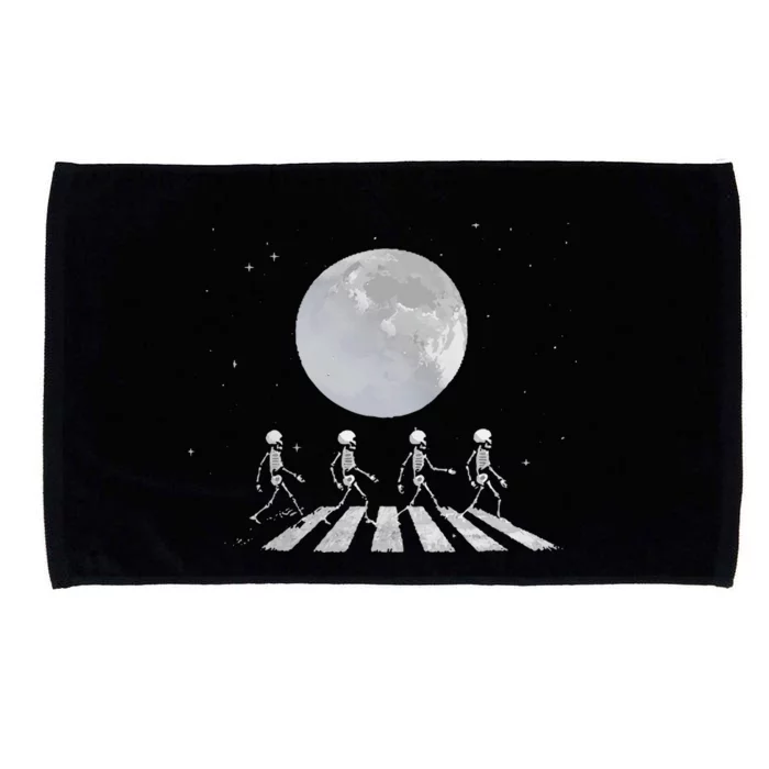 Skeleton Moon Band Tees Funny Rock Concert Halloween Graphic Microfiber Hand Towel