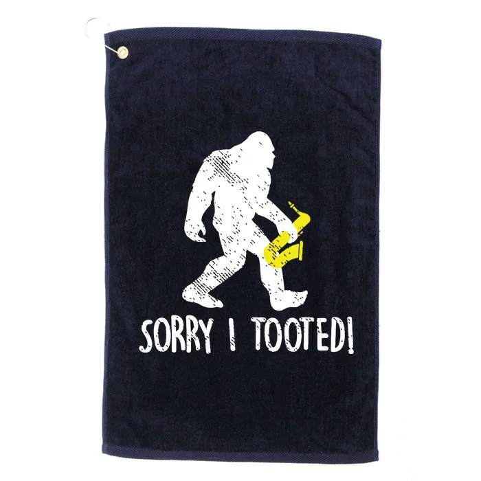 School Marching Band Sax Player Funny Saxophone Platinum Collection Golf Towel