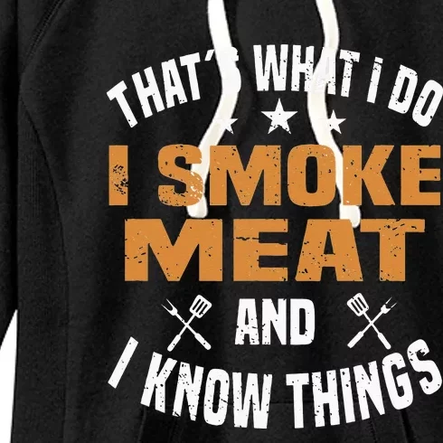 Smoking Meat BBQ Grilling Smoker Smoked Meat Women's Fleece Hoodie