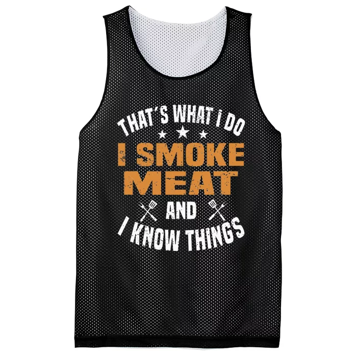 Smoking Meat BBQ Grilling Smoker Smoked Meat Mesh Reversible Basketball Jersey Tank