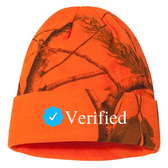 Social Media Blue Check Mark Verified Account Badge Kati - 12in Camo Beanie