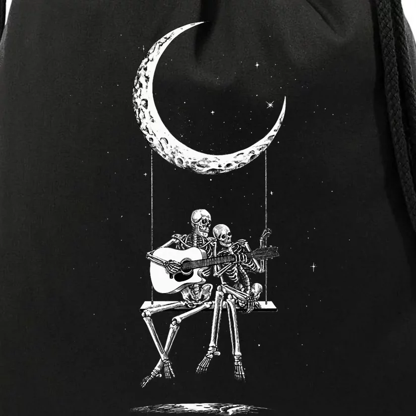 Skeleton Moon Band Live Performance Drawstring Bag