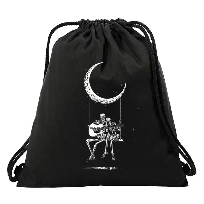 Skeleton Moon Band Live Performance Drawstring Bag