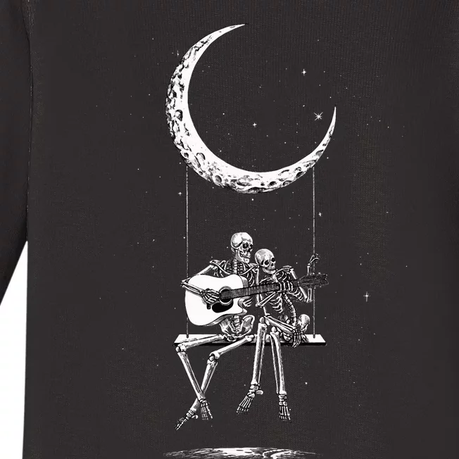 Skeleton Moon Band Live Performance Baby Long Sleeve Bodysuit