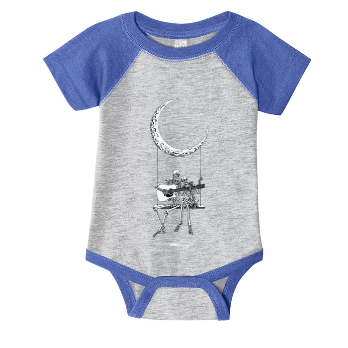 Skeleton Moon Band Rock And Roll Concert Graphic Infant Baby Jersey Bodysuit