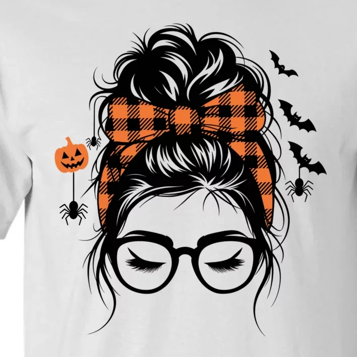 Skpooky Mama Bun Mom Halloween Spooky Mama Tall T-Shirt