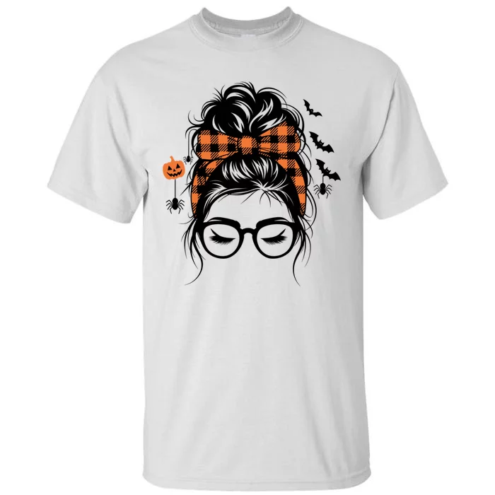 Skpooky Mama Bun Mom Halloween Spooky Mama Tall T-Shirt