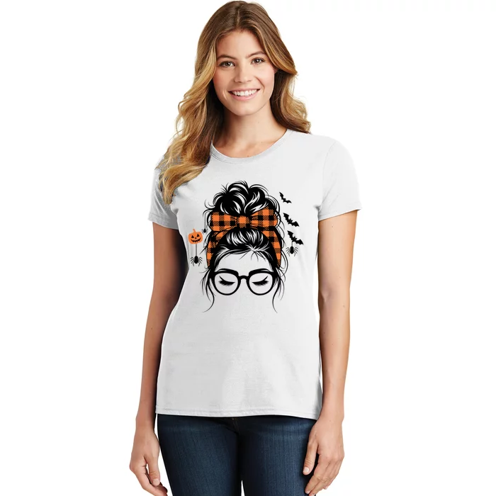 Skpooky Mama Bun Mom Halloween Spooky Mama Women's T-Shirt