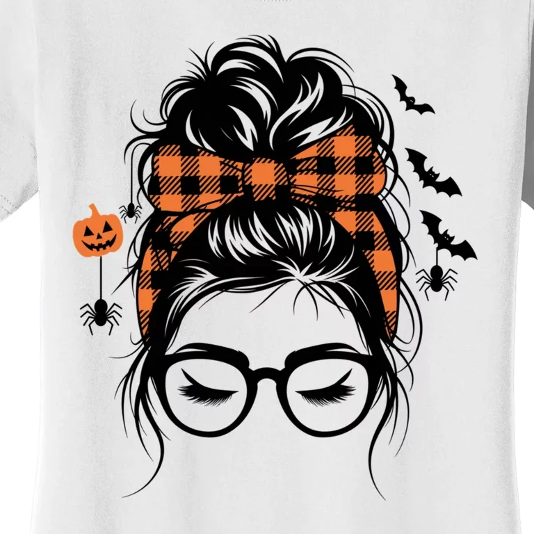 Skpooky Mama Bun Mom Halloween Spooky Mama Women's T-Shirt